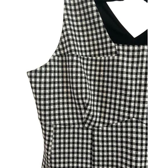 Cabi Bombshell Black White Gingham Set Cropped Wide Leg & Tank - Picture 5 of 7